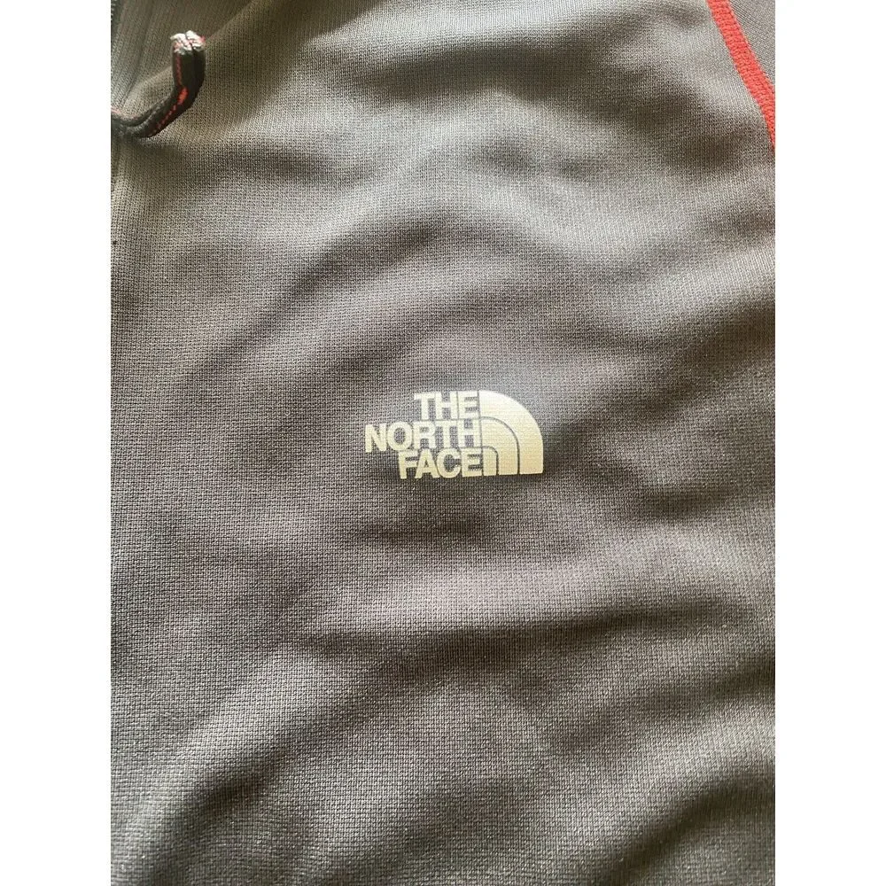 NORTH FACE Vapor Wick Shirt Men's XL Black Red‎ 1/4 Zip Long Sleeve